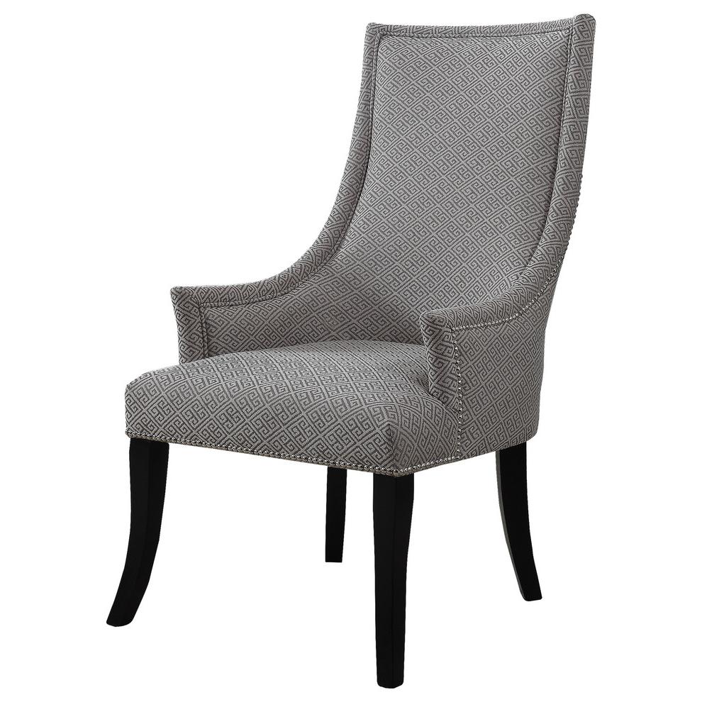 Best Master Republic Polyester Fabric Upholstered Acent Chair - Taupe/Light Gray