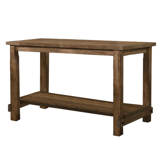 Best Master Furniture Janet 60" Wood Counter Height Dining Table in Driftwood