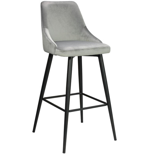 Best Master Furniture Sunset 30" Fabric Bar Stool in Gray (Set of 2)