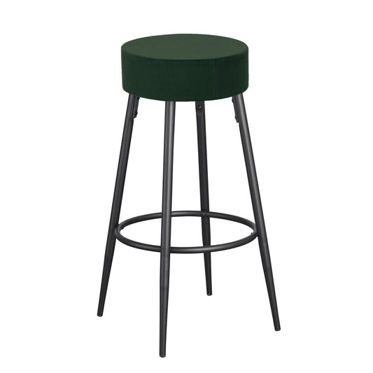 Best Master Furniture Wyoming 30.5" Metal Bar Stool in Green (Set of 2)