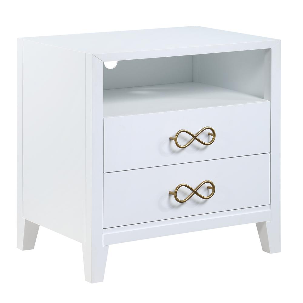 Bradbury White Modern Wood Nightstand