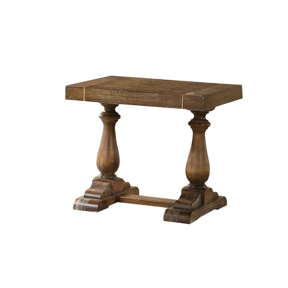 Best Master Furniture Amy 27" Transitional Wood End Table in Driftwood