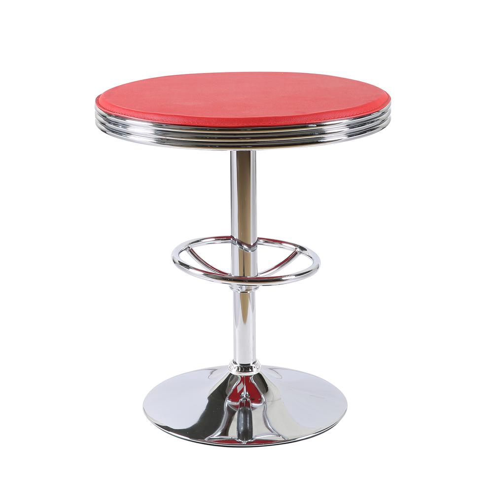 California Red Swivel Bar Table