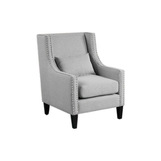 Best Master Furniture Glenn 20" Transitional Fabric Arm Chair in Light Gray