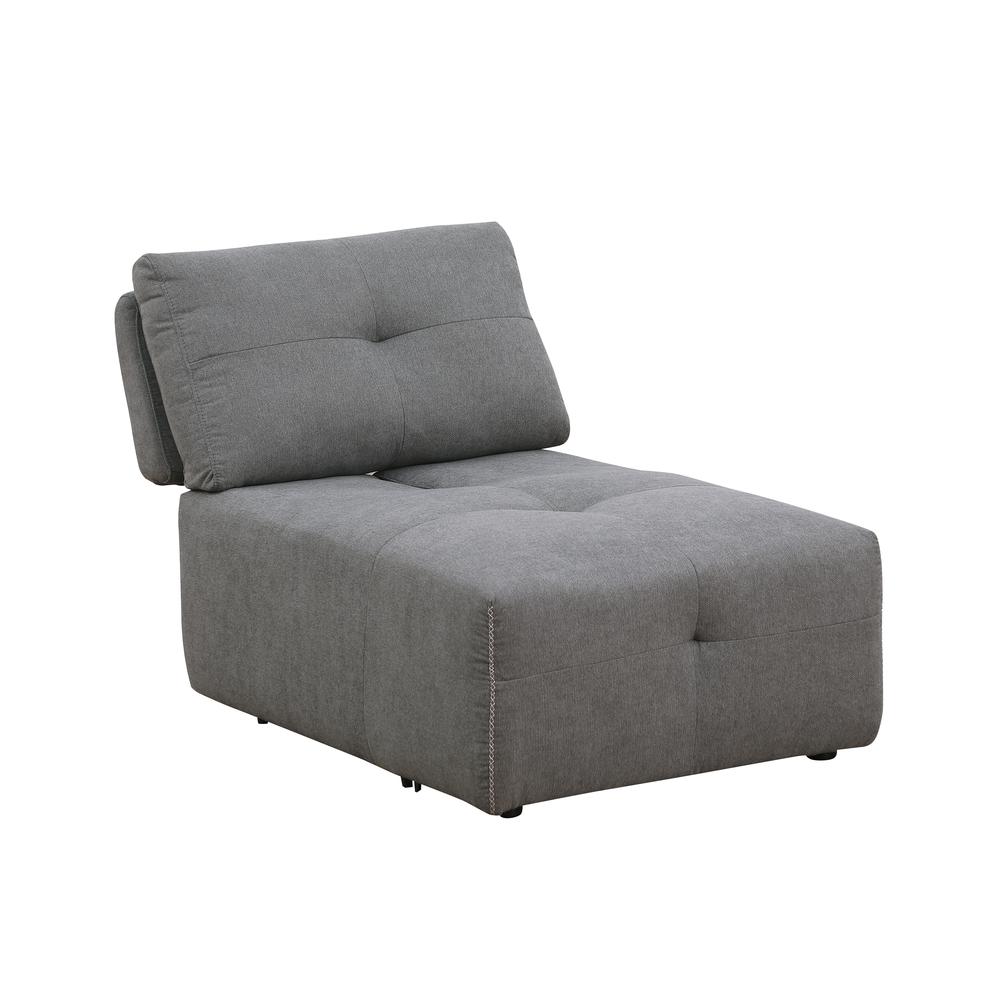 Nour Grey Armless Chair