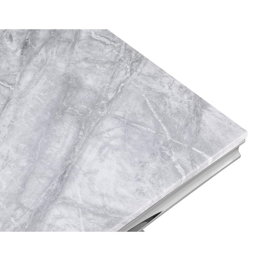 Ivane Stone Marble Laminate Silver Coffee Table