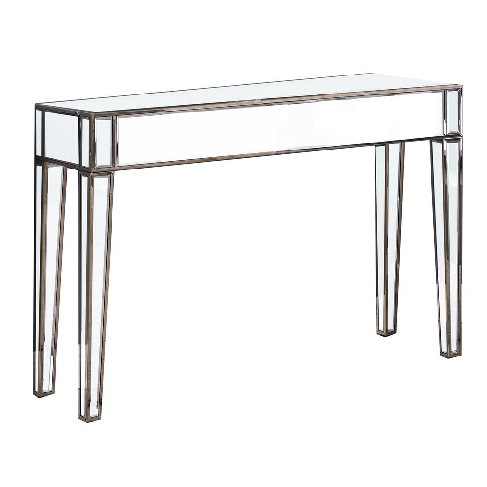 Aristotle Modern Silver Wood Console Table