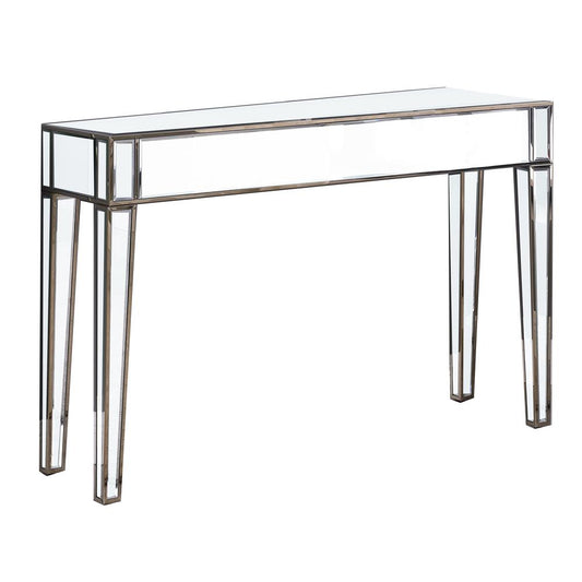 Aristotle Modern Silver Wood Console Table