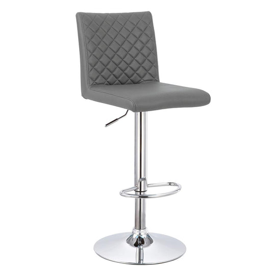 Best Master Furniture Bay Peak Adjustable Swivel Bar Stool in Gray (Set of 2)