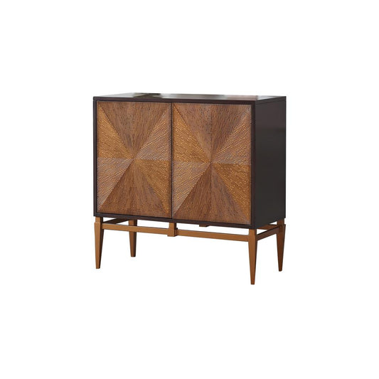 Labardi Brown with Antique Gold Accents Cabinet