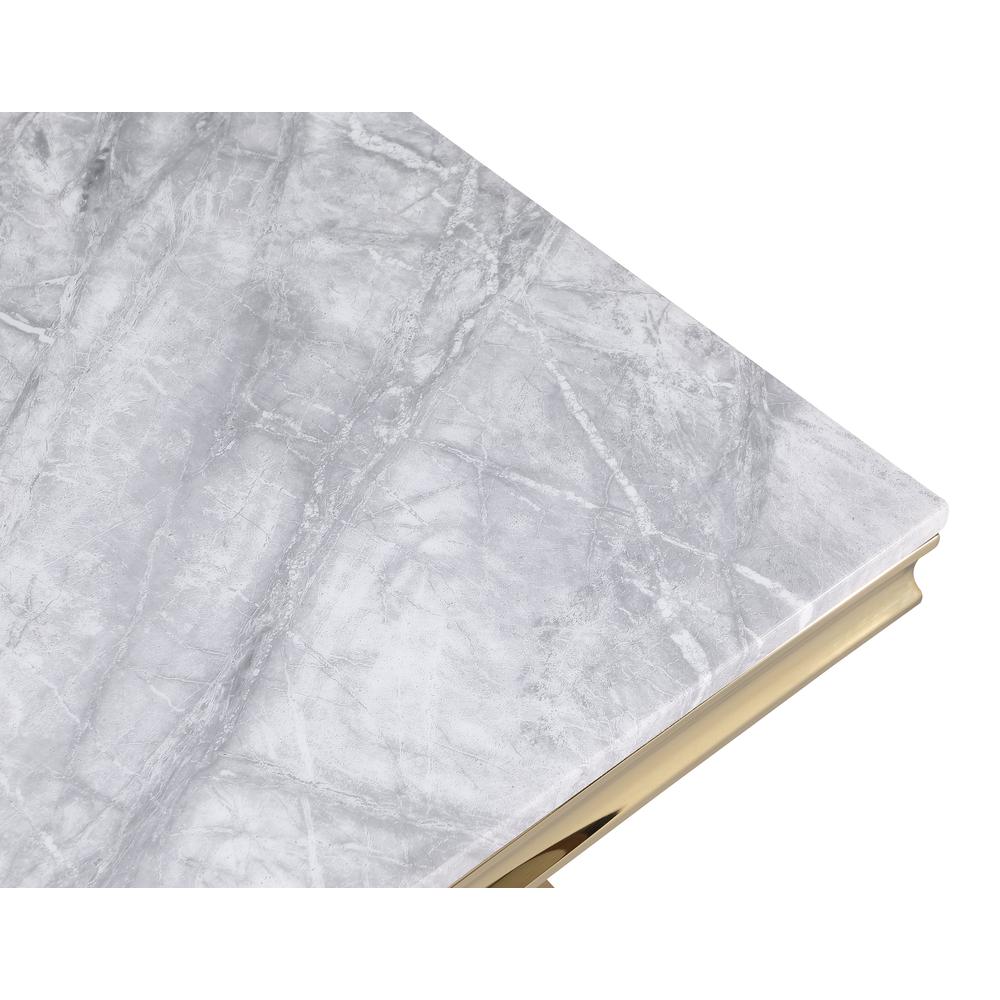 Ivane Stone Marble Laminate Gold Coffee Table