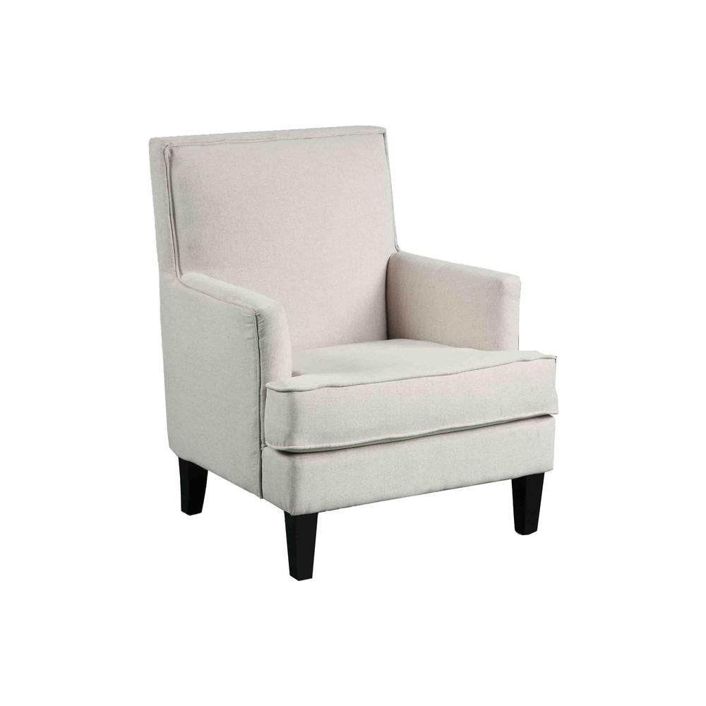 Best Master Furniture Saladin 30" Transitional Fabric Arm Chair in Beige