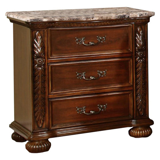 Bessy Traditional Cherry Wood Nightstand