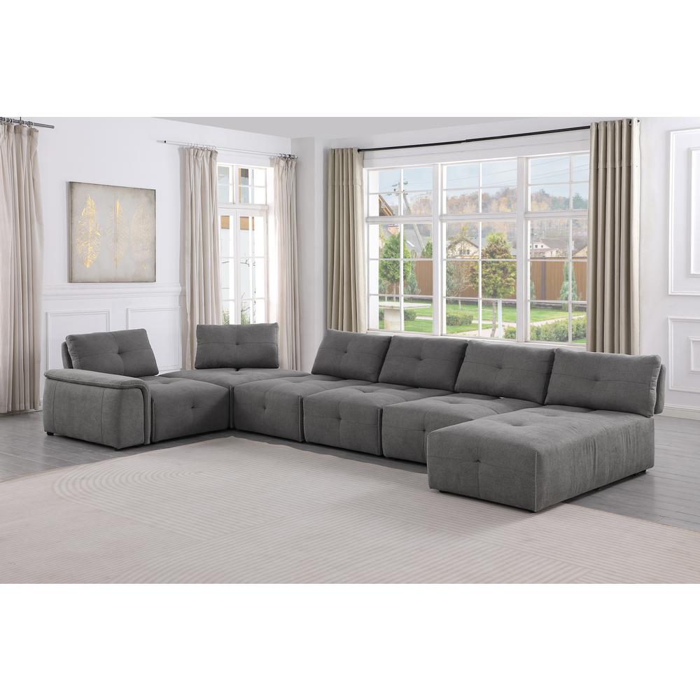 Nour Grey 7-Piece Sectional Set