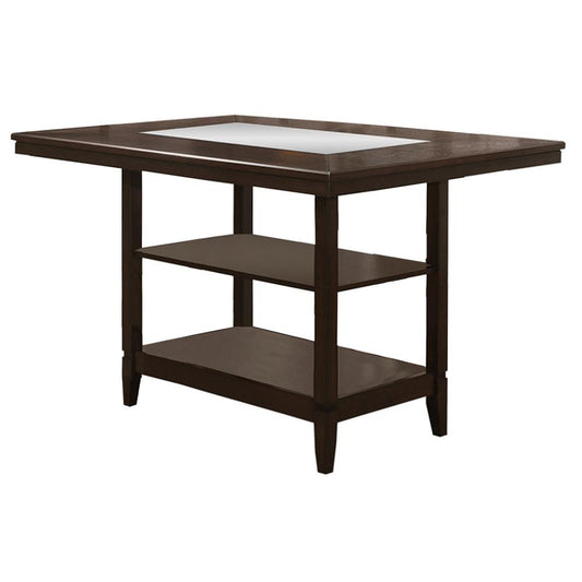 Catherine Espresso Wood Counter Height Dining Table