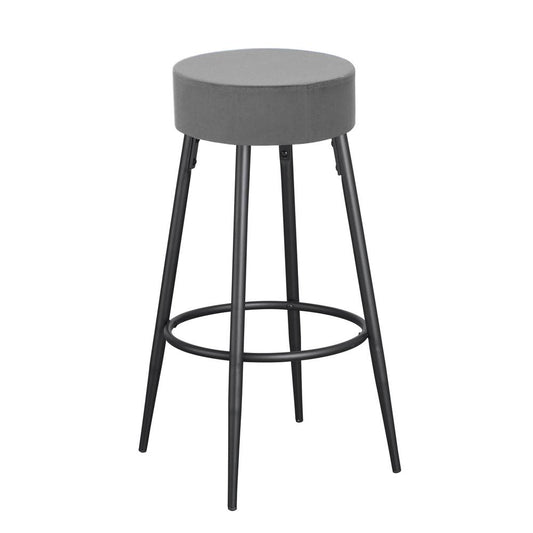 Best Master Furniture Wyoming 30.5" Metal Bar Stool in Gray (Set of 2)