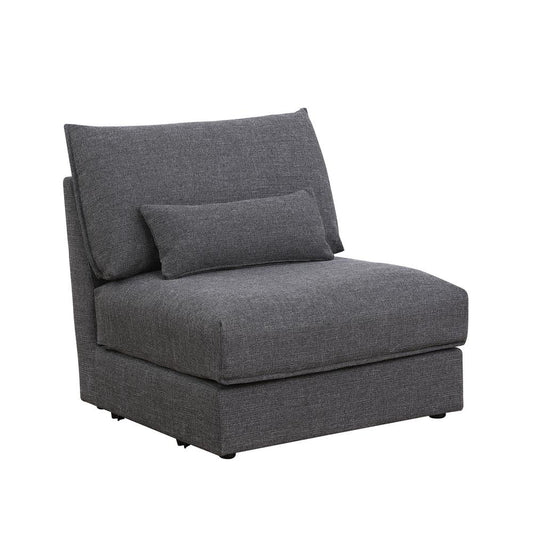 Costin Dark Grey Armless Chair