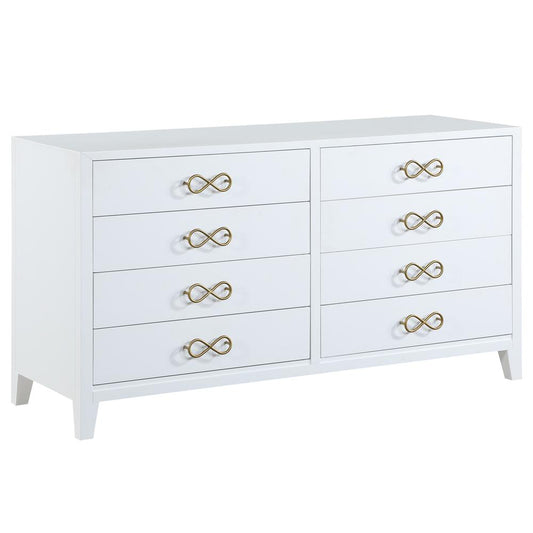 Bradbury White Modern Wood Dresser