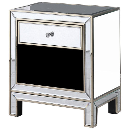 Aristotle Modern Silver Wood End Table