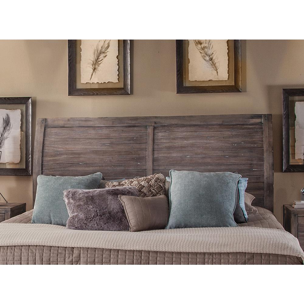 Aurora Weathered Gray Queen Sleigh Headboard Only