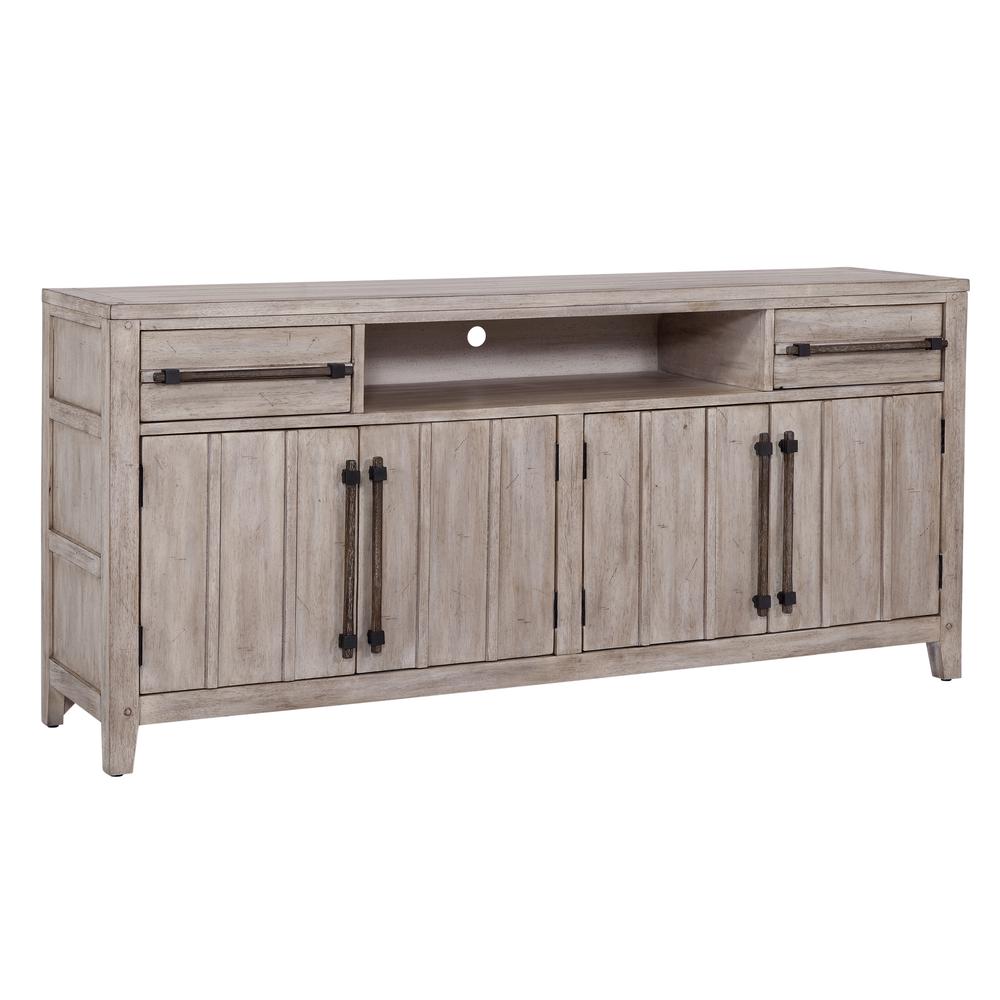 Aurora Whitewashed 68" TV Console