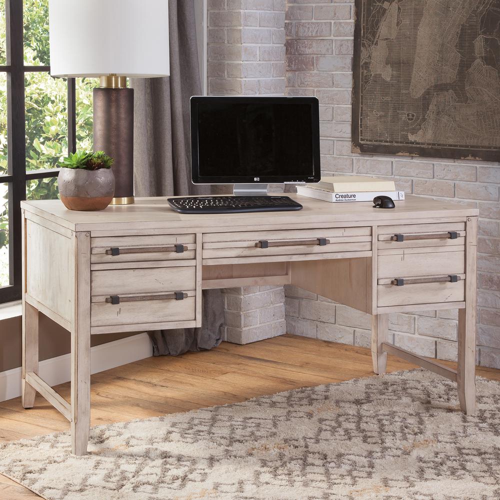 Aurora 60" Storage Desk - Whitewash