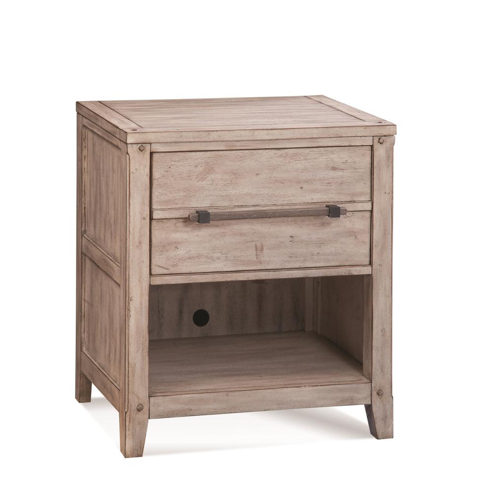 Aurora Whitewashed Nightstand