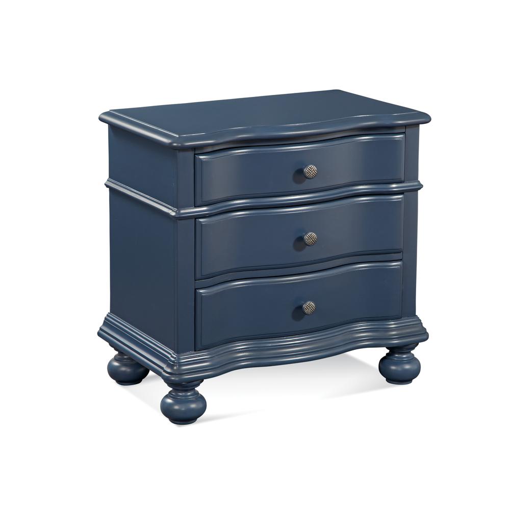 Rodanthe Three Drawer Nightstand Blue