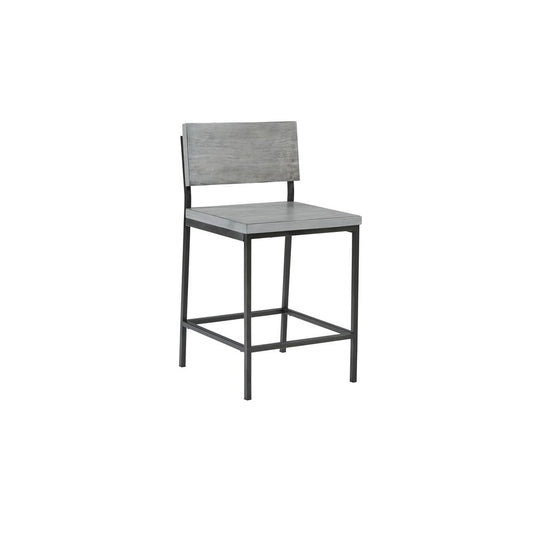 Wood/Metal Bar Stool - Gray- A103-42G