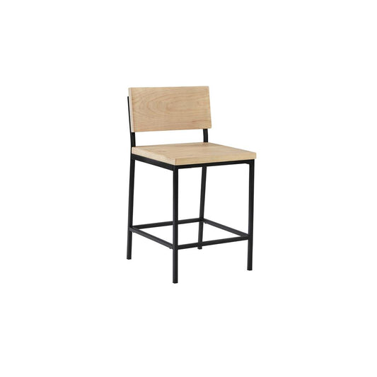 Wood/Metal Bar Stool - Natural - A103-42N