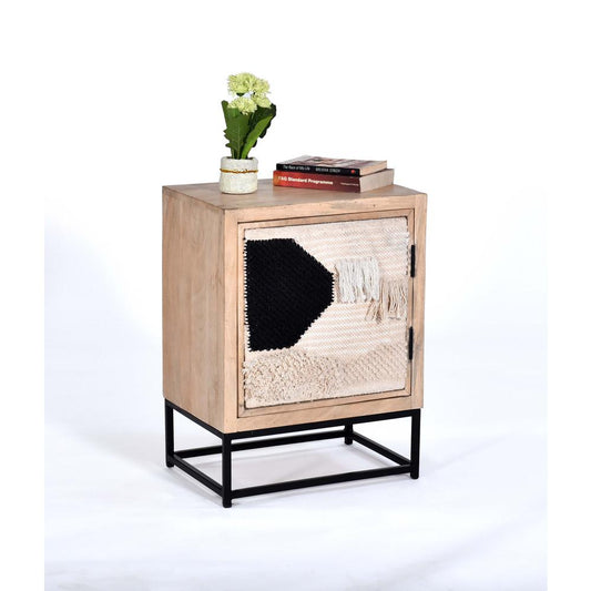 Nightstand in Tan/Black