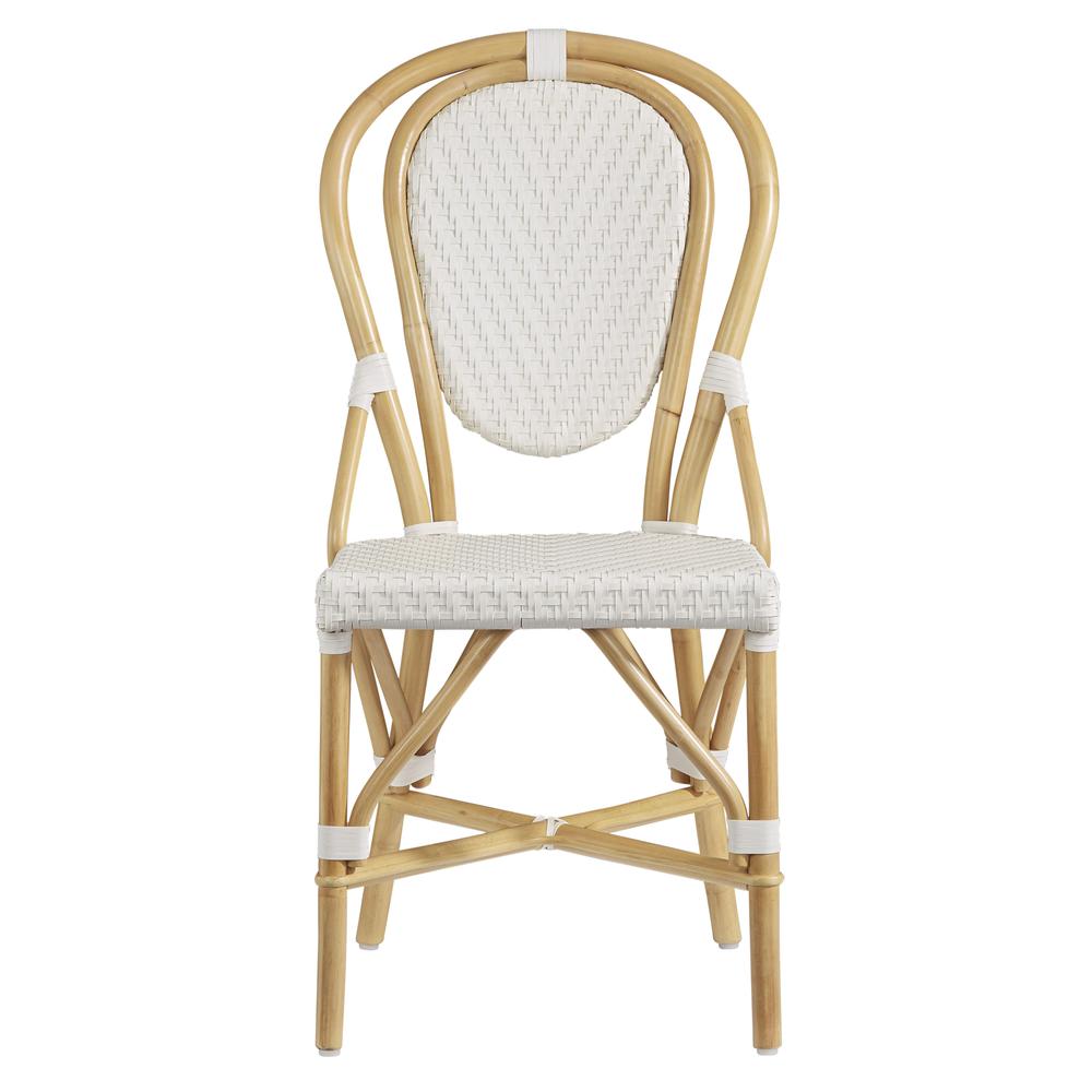 Accent Side Chair (2/CTN), White/Natural