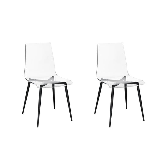 Acrylic Dining Chair-Black 2/CTN