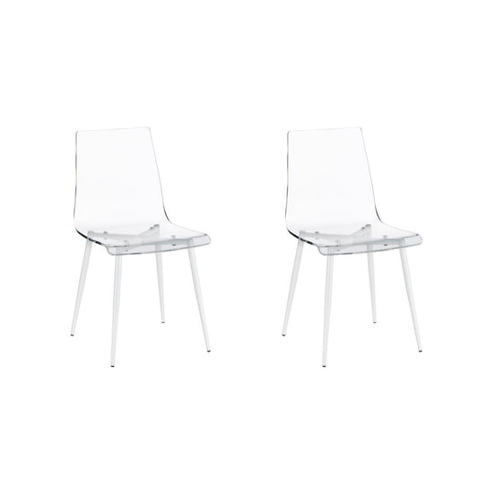 Acrylic Dining Chair-White 2/CTN