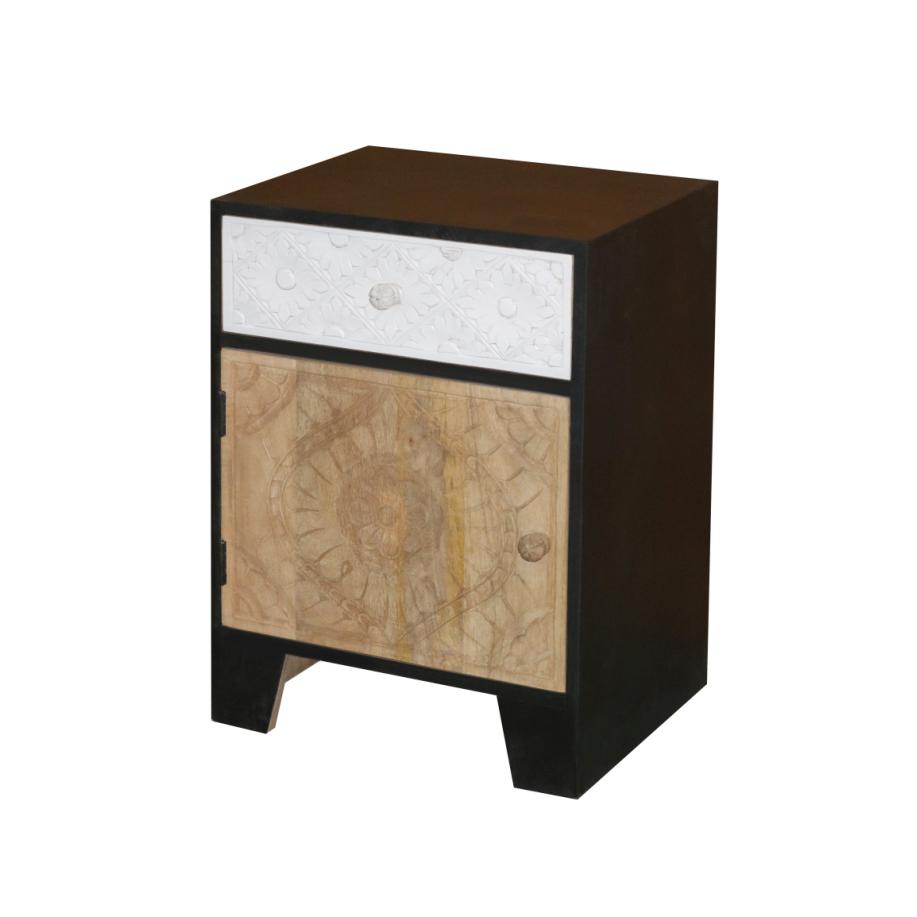 Nightstand - Multi/Black, Multicolored