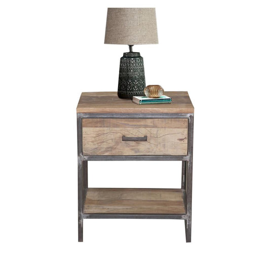 End Table/Nightstand - Tan/Black