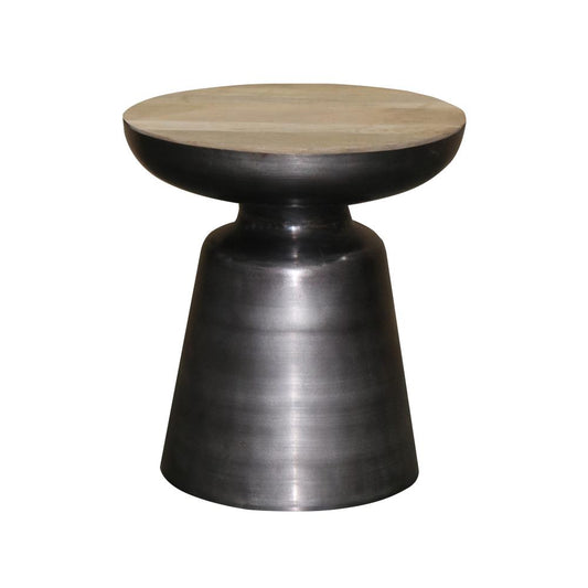 Chairside Table in Tan/Dark Gray