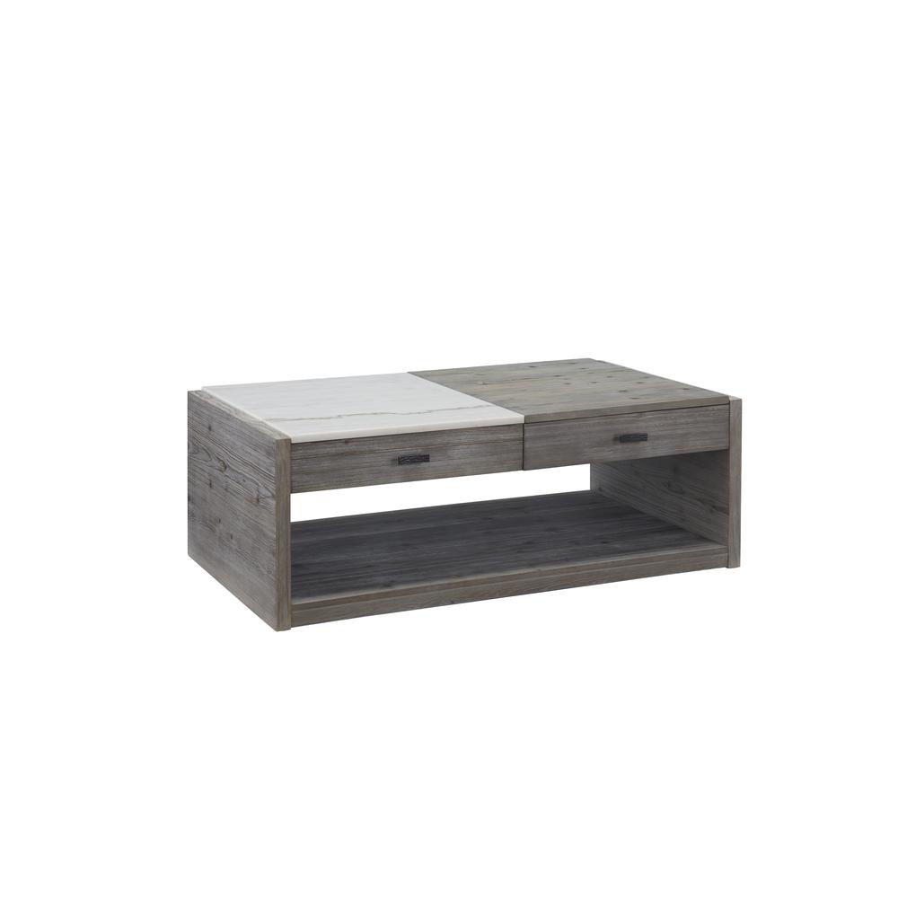 Marble Top Lift-Top Cocktail Table, Moonlit Gray