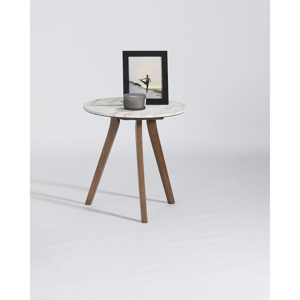 End Table, Domoni White/Honey