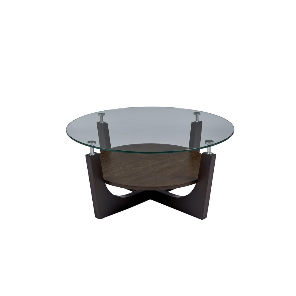 Round Glass Top Cocktail Table