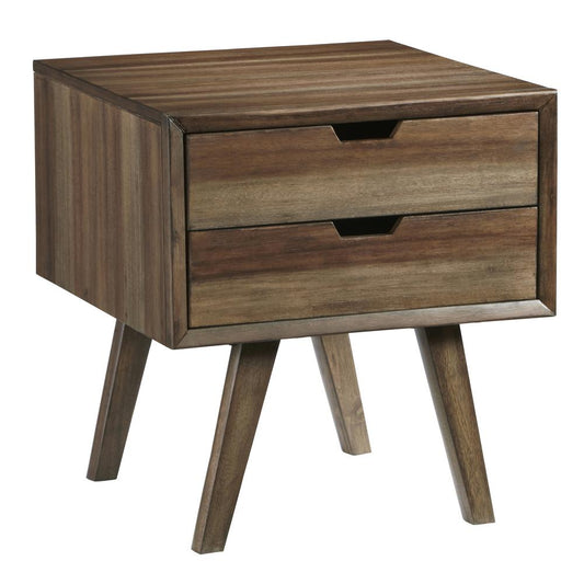 End Table w/Drawers - Brown