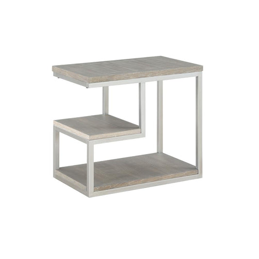 Chairside Table, Gray/Natural