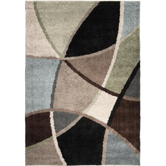 Orian Shag Ri La Divulge Blue Area Rug (5' x 7')