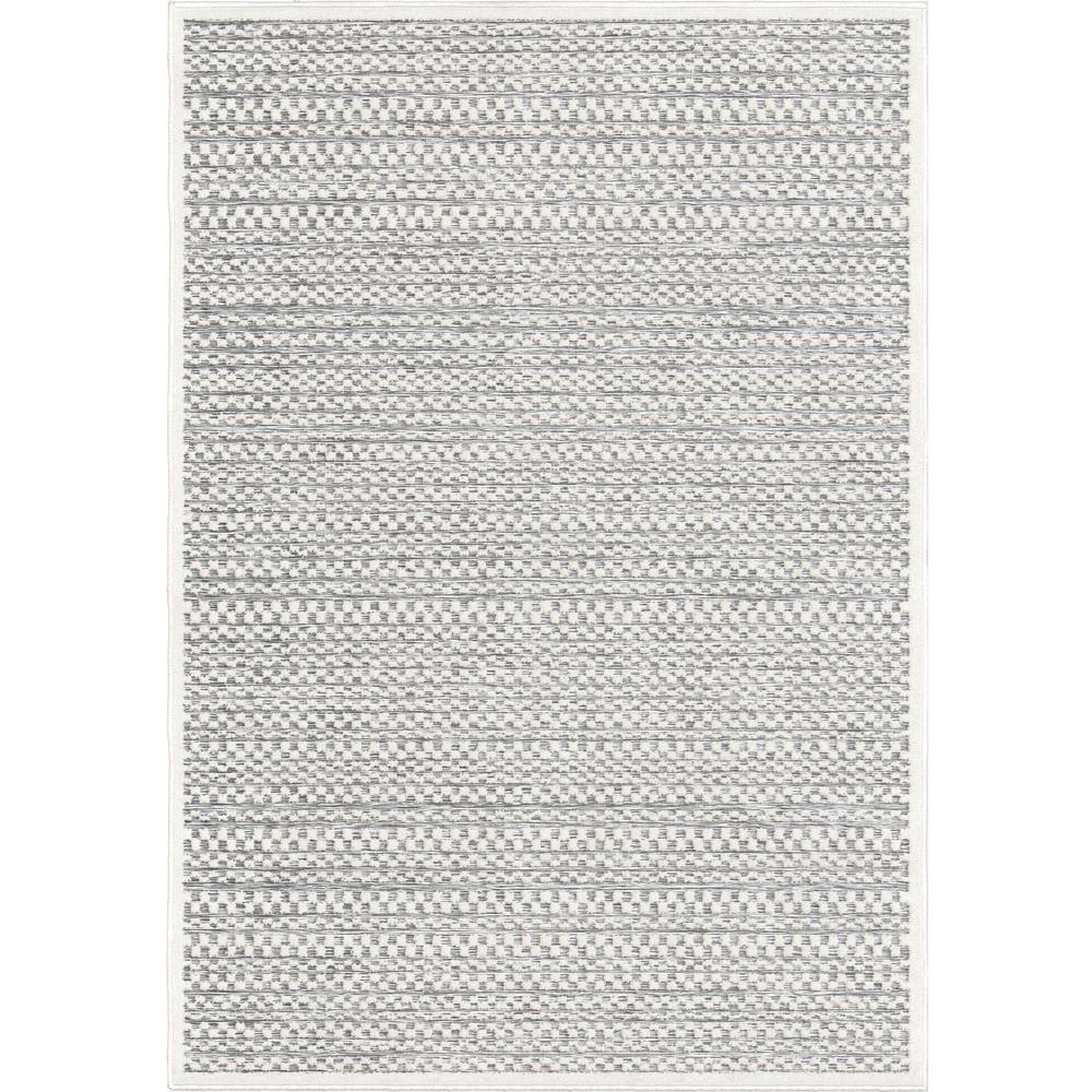 Boucle' Aegean Natural Grey Area Rug (6'5" x 9'5")