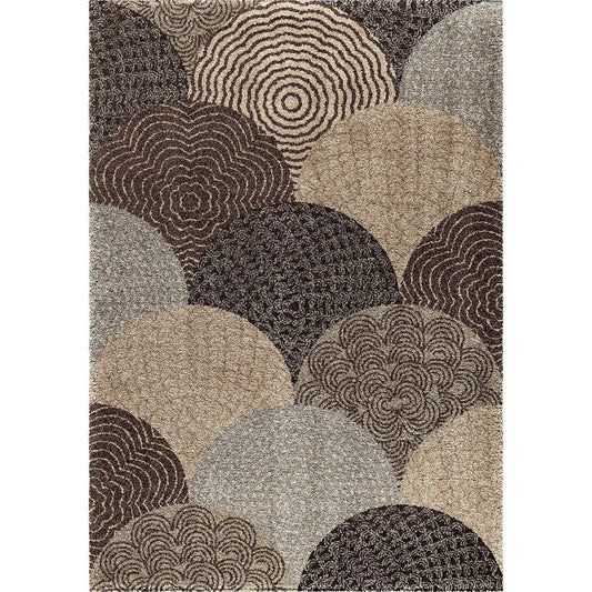 Wild Weave Oystershell Seal Black (5'3" x 7'6")