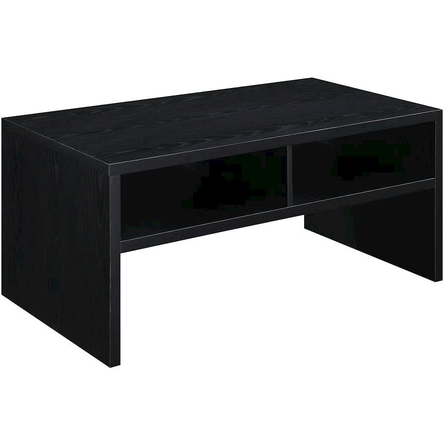 Northfield Admiral Deluxe Coffee Table with Shelves, Black