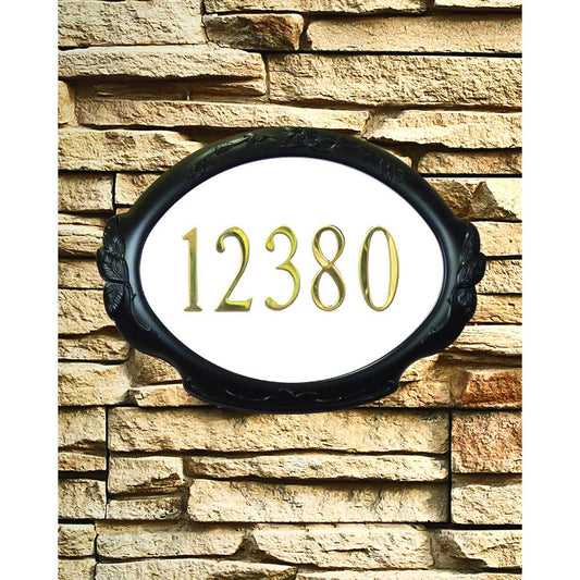 SAP-4110-MOC Floral Address Plaque