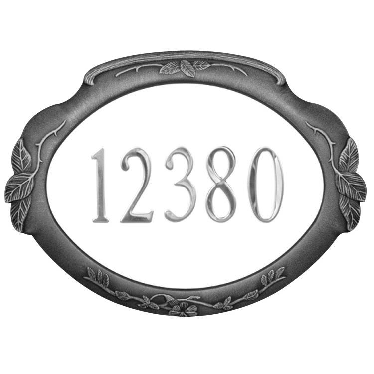 SAP-4110-SW Floral Address Plaque