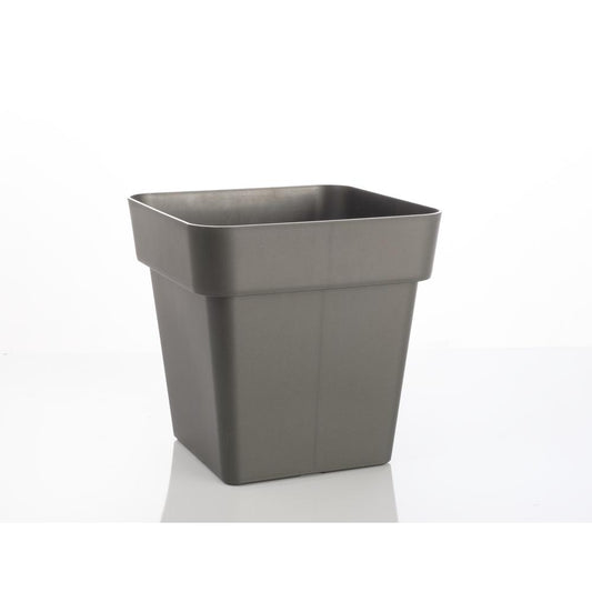 15.75" Modern Pac Square Pot with drainhole in Anthracite Grey