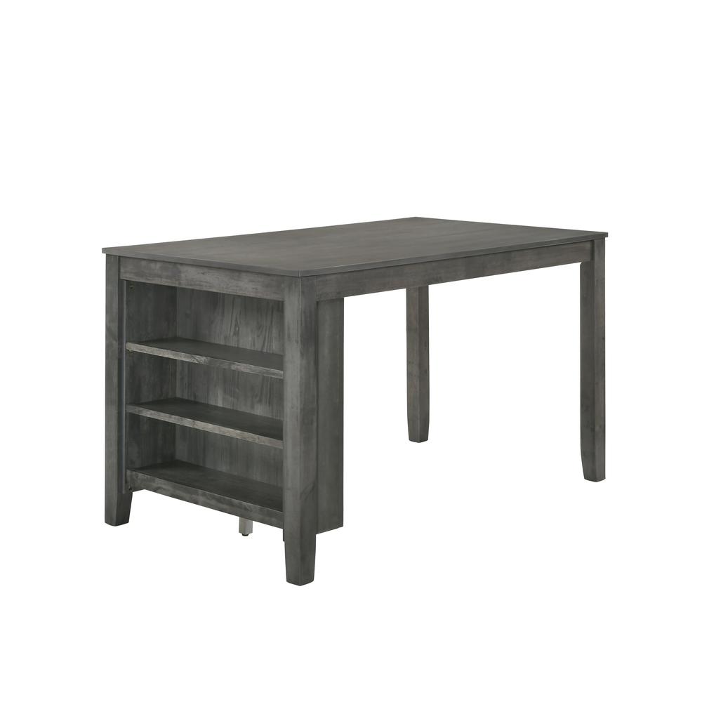 Counter Height Table with Side Shelf